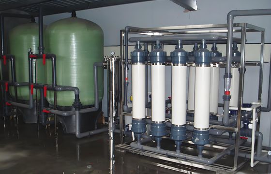ราคาดี 10-100 M3/ ชั่วโมง ระบบ Ultrafiltration SS อัตราการกําจัด 99.99% การฟื้นฟูระบบ 80% ออนไลน์