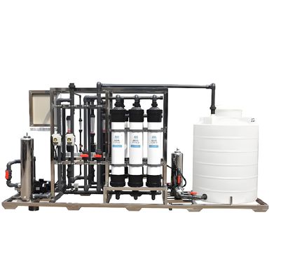 ราคาดี ระบบทําความสะอาดน้ําอุตสาหกรรม 500 กิโลกรัม Ultrafiltration การรักษาก่อนด้วยอัตราการฟื้นฟู 80-90% ออนไลน์